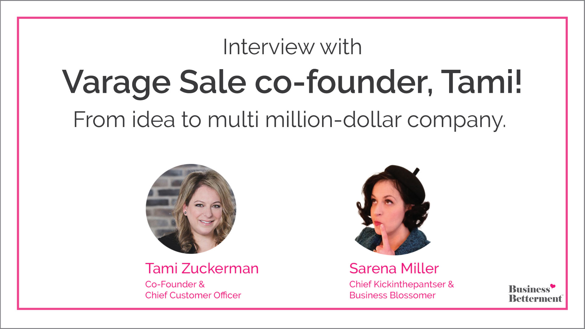 From idea to multi-million dollar business, interview with Tami Zuckerman Mercier